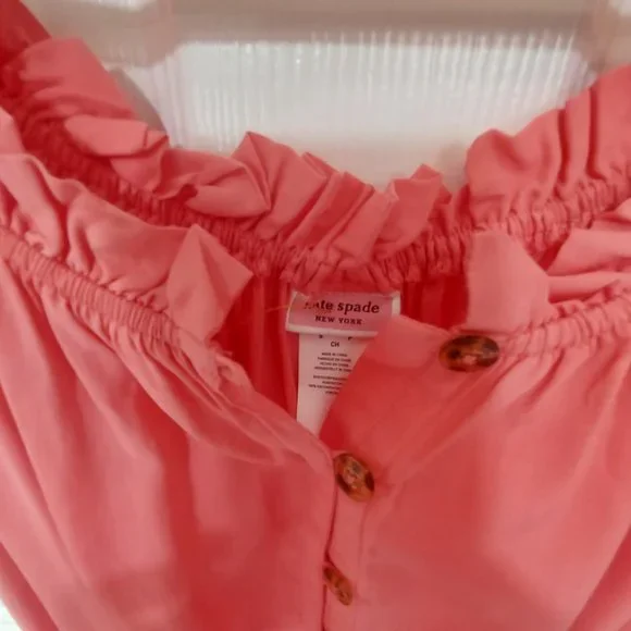 NWT Kate Spade New York Lychee Off the Shoulder Romper Swim Cover Up Sz S - Picture 8 of 16